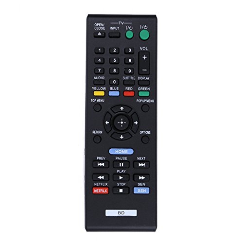 AllureEyes US b119A 6 Replacement Remote Control Fit for RMT-B119A for Sony BDP-BX110 BDP-S1100 BDP-S3100 BDP-BX310 BDP-BX510 BDP-S580 Blue-Ray DVD Player, BDP-S580 Blue-Ray DVD Player