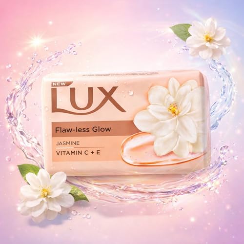 Image of Lux Jasmine & Vitamin E Beauty Soap For Glowing Skin Mega Pack 3x150 g