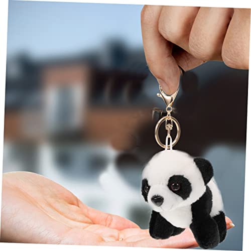 PRETYZOOM Plüsch Schlüsselanhänger Schlüsselanhänger Panda Anhänger Panda Puppe Kleine Stofftiere Süßer Bär Niedlicher