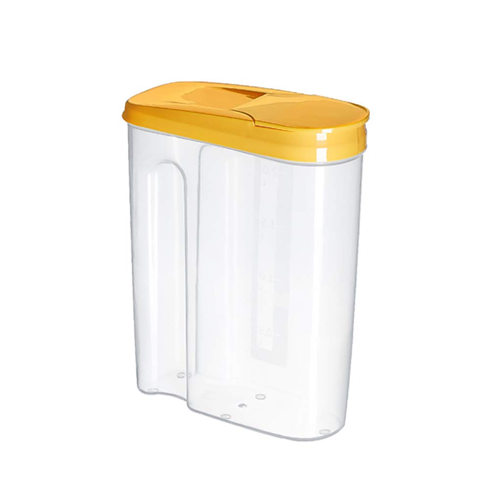 CupcinuKitchen Food Storage Container with Lid Seal Pot Large Capacity Plastic Round Storage for Kitchen Food Storage Jar for Coffee Tea Sugar 1PCS 25x19.5x8cm Yellow