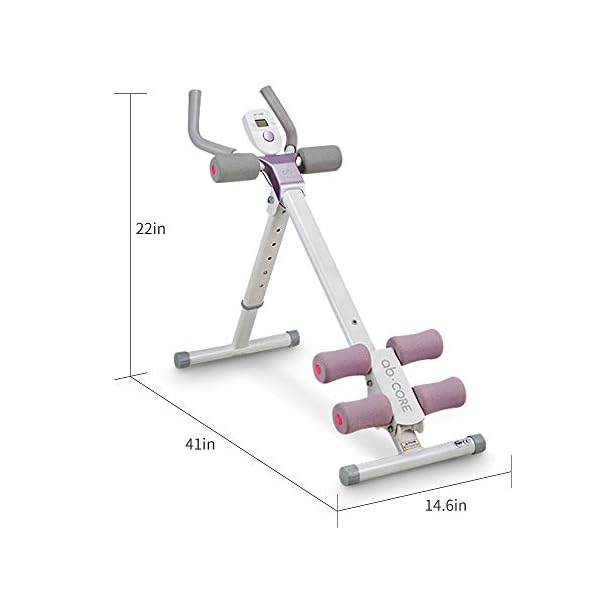 leikefitness-Height-Adjustable-Ab-Trainer-Abdominal-Whole-Body-Workout-Machine-Waist-Cruncher-Core-Toner-Leg-Thighs-Buttocks-Shaper-with-LCD-Monitor-AB9300 leikefitness Height Adjustable Ab Trainer Abdominal Whole Body Workout Machine Waist Cruncher Core Toner,Leg,Thighs,Buttocks Shaper with LCD Monitor AB9300 (Purple)