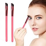 2Pcs 4D Hair Stroke Brow Stamp Brush, Zelda Eyebrow Brush, Ultra-thin Multi Function Eyebrow Brush, Realistic Eyebrow Brush, Square Eyebrow Makeup Brush Multifunction Eyebrow Brush