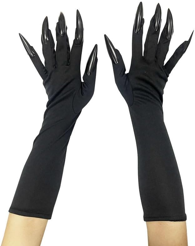 Halloween Witch Claw Gloves Wolf Cat Nail Ghost Women Carnival Party Accessory Prop