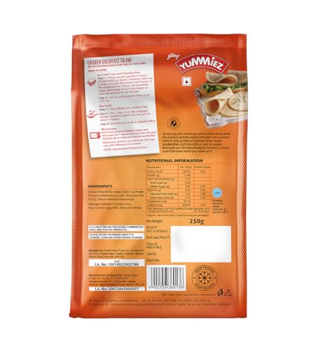Godrej Yummiez Chicken Breakfast Salami Pouch, 250 g
