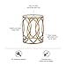 Madison Park Arlo Accent Tables For Living Room, Glass Top Hollow Round, Small Metal Frame Geometric Eyelet Pattern Luxe Modern Stylish Nightstand Bedroom Furniture, Gold