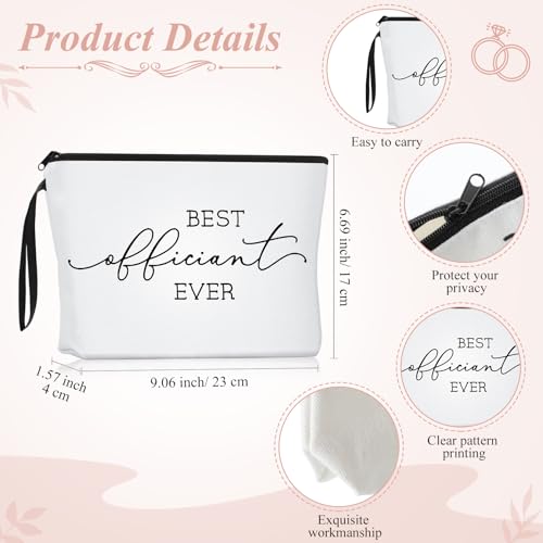 Havawish-3-Pcs-Best-Officiant-Ever-Gift-Officiant-Proposal-Gift-Officiant-Makeup-Bag-Cosmetic-Bag-Thank-You-Coffee-Mug-11-oz-Novelty-Mug-Appreciation-Keychains-for-Wedding-Party-Proposal-Bridal-Shower Havawish 3 Pcs Best Officiant Ever Gift Officiant Proposal Gift Officiant Makeup Bag Cosmetic Bag Thank You Coffee Mug 11 oz Novelty Mug Appreciation Keychains for Wedding Party Proposal Bridal Shower