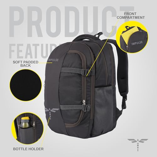 Image of Impulse IMP Omega 45L Laptop Backpack /Office Bag /School Bag /College Bag /Business Bag /Travel Backpack Water Resistant Fits Up to 16 Inch Laptop with 1 Year Warranty