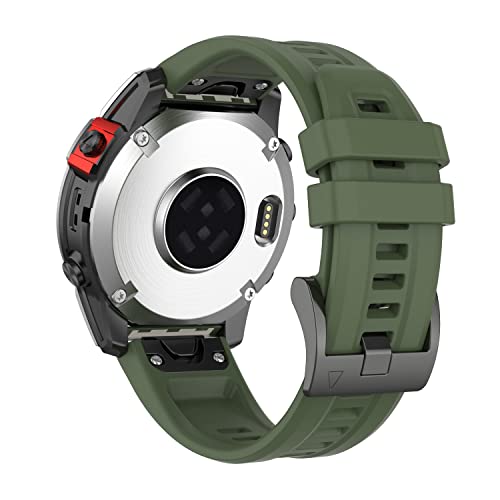 Correa de silicona suave para Garmin Fenix 6 con acabado ágata refinado 3