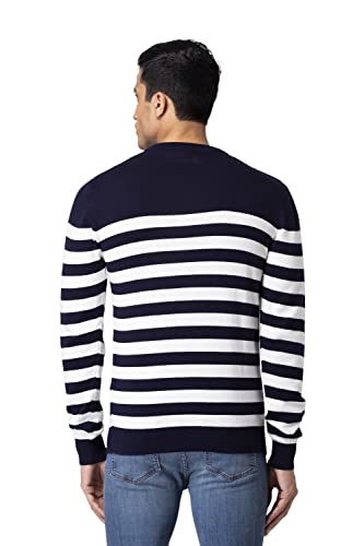Image of Allen Cooper Strips Sweater for Men