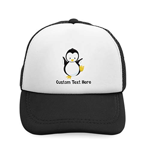 Custom Kids Trucker Hat Penguin Polyester Boys Caps & Girls Adjustable