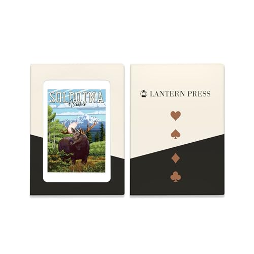 Lantern Press Baraja Poker Soldotna Alaska Alce 52 Cartas miniatura 4