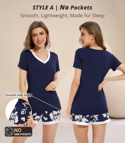 Image of WiWi Viscose from Bamboo Pajamas Set for Women Super Soft Short Sleeve Cooling Summer Plus Size Pjs Sets Sleepwear S-4X