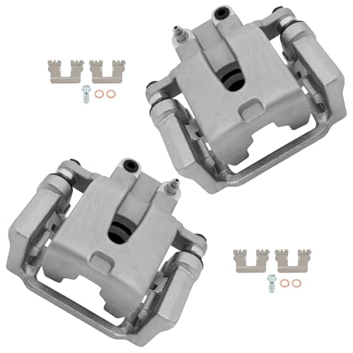 Image of cciyu Rear Left & Right Brake Calipers Assembly w /Bracket 18B4970 18B4971 for Chrysler for 300,for Dodge for Challenger /for Charger /for Magnum,2012-2016 for Dodge for Challenger fit Solid Rotors only