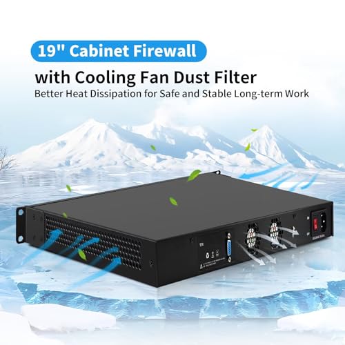 Image of 1U Firewall Appliance Mini PC, Core i5 4300M Z87, 2X 10GBe LAN, 8 x i226V 2.5GbE LAN, OPNsense, VPN, 19 Inch 1U Network Rackmount, VGA, Console, USB3.0, DDR3L 8G RAM 128G SSD