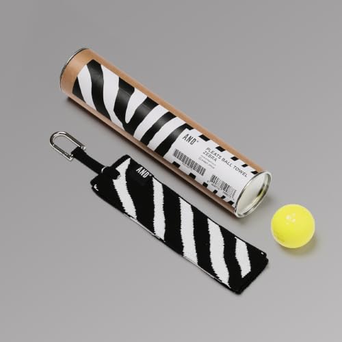 Image of ANDGOLF Pleats Ball Towel, Funky Golf Towel, I Use This Towel to Wash My Ball, Golf Gifts - Golf Accessories, Embroidered Golf Towels for Bags with Clip, Colorful (Zebra)