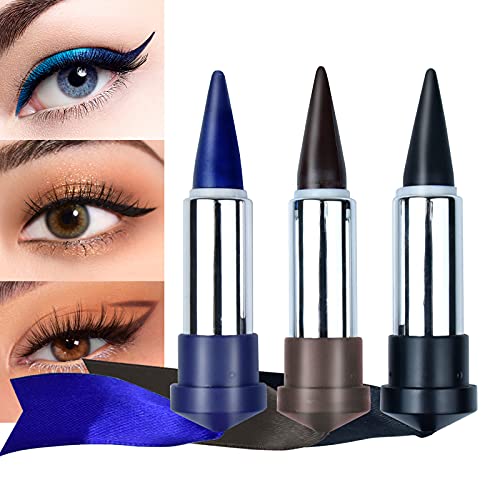 3 in 1 Cream Gel Eyeliner Set 3 Colors Makeup Eyeliner Penâ€‚Eye Liners for Womenâ€‚Brown, Blue, Black Radiance Continuous Black Cream Gel Eyeliner ADIMANIS Waterproof Eyeliner Black Gel Eye Liner