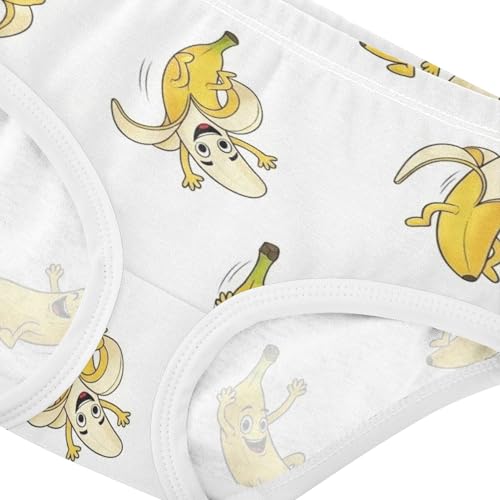 Cotton Toddler Girls Underwear Cute Cartoon Bananas White Panties for Girl Cartoon Underpants Briefs 2t4