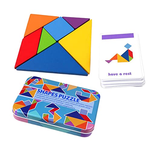 ｋｏｗａｋｕ ウッド タングラム パズル パターン スタッキング ブ IQ おもちゃ ギフト（Amazon）