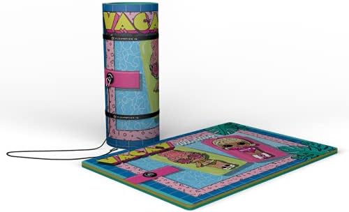 Floatation iQ LOL Surprise! Mini Floating Oasis 6 x 4 Foot Foam Island Water Swimming Pool Lake Lounger Play Pad Mat for Up to 2 Riders, Vacay All Day