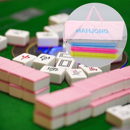 Bolsa para guardar racks Mahjong con asas y cierre miniatura 6