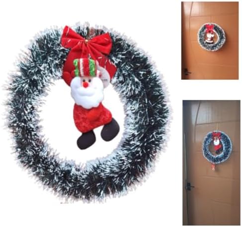 Guirlanda de Natal Enfeites para porta papai noel Enfeite