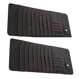 Construction durable : cet étui CD pour voiture est fabriqué en similicuir robuste, résistant à l'usure quotidienne, préservant ainsi l'aspect neuf de vos CD même en cas d'utilisation fréquente. support CD pour voiture, support CD pour pare-soleil