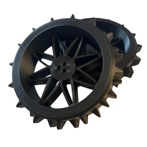 Inovize Juego de ruedas motrices de repuesto compatibles con Bosch Indego – Juego de 2 ruedas traseras Off-Road impresas en 3D para robot cortacésped