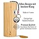 Koshi Klangspiel aus Bambusfurnier Ignis Feuer | Windspiel mit Geschenkverpackung | Geschenkbox | Verpackung