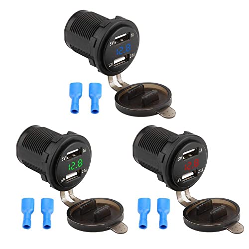 Caricabatterie USB per auto, 3 colori 3.1A