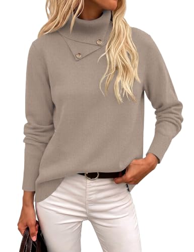LOMON LOMON Sweaters for Women 2026 Fall Winter Turtleneck Sweater