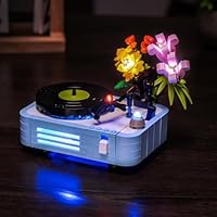 LocoLee Led Light Set Compatible with Lego 31172 Record Player with Flowers Led Decoration Lighting Kit Compatible with Lego 31172 Building Blocks Model,Only Lights Set,No Model