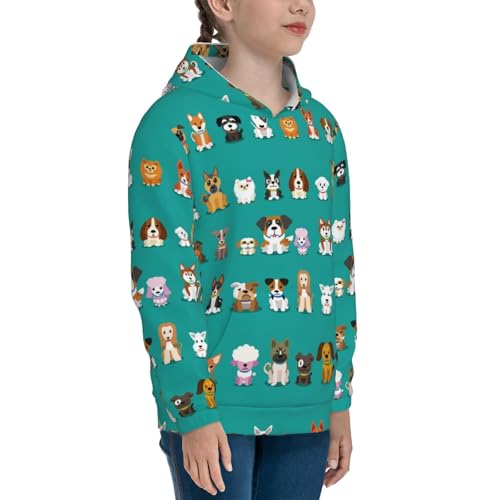 Cartoon Dogs Kids Pullover Hoodies Boys Sweatshirts Girls Athletic Clothes with Pocket3