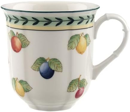 Villeroy und Boch French Garden Fleurence kubek do kawy, 300 ml, wysokość: 9 cm, porcelana premium, biały/kolorowy