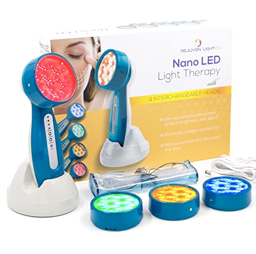 Lift Care Rejuven Light Led Light Therapy With 4 Interchangeable Heads Anti-Aging Device, Skin Rejuvenation, Lightens Dark Spots, Promotes Collagen And Reduce Wrinkles And Fine Lines #TOP15