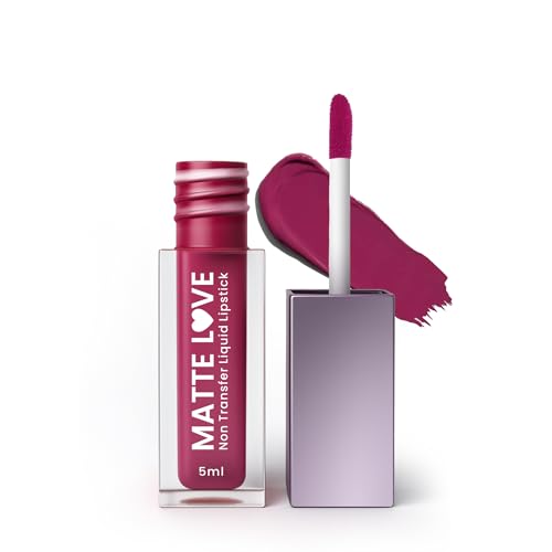 Image of Hilary Rhoda Matte Love Non Transfer Liquid Lipstick | Lightweight & Matte Finish | Waterproof Lipstick for Women | Long Lasting & Non-Drying Lipstick | 5ml (Dusky Mouve - Shade 06)