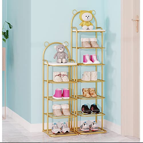 Étagère à chaussures robuste à structure métallique verticale à 5 niveaux