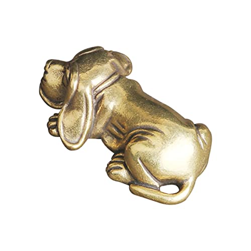 Figurines d'animaux en laiton, statuette escargot et chien miniature