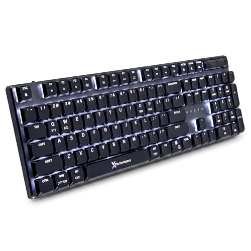 Image of X9 Slim Mechanical Keyboard Wireless - Low Profile Red Switches, Triple Mode (Bluetooth + 2.4GHz + USB), Full Size 107-Key with Number Pad, Backlit, Rechargeable - Quiet Typing for Mac and PC