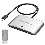 Cable Matters 20Gbps USB C Switch for 2 Computers, 140W PD, Up to 8K@30Hz on Windows, 4K@60Hz on macOS, Sharing One USB-C/Thunderbolt 4 Monitor or Dock (Not for Dock with an Attached Cable)