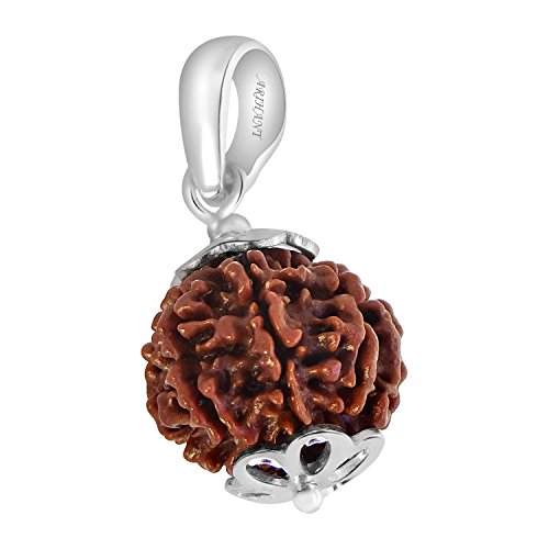 7 Mukhi Rudraksha Silver 925 Pendant | Seven Faced Nepali Rudraksha | Loose Beads Rudrakalagni | Unisex Both For Men & Women | 100% Natural & Certified By Arihant Gems And Jewels #TOP1