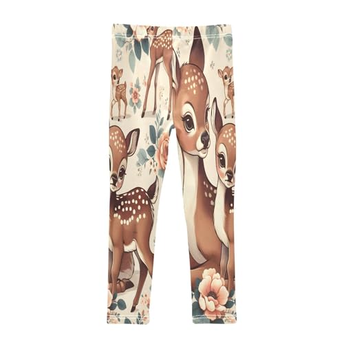 Toddler Girls Leggings Printed Yoga Pants Leggings Cute Vintage Elk for Kids2