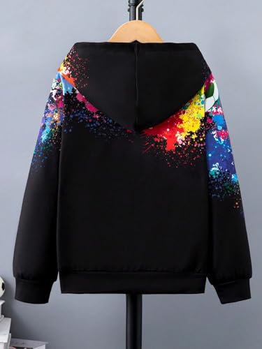 Image of Boys Humour and Comic Printed Long Sleeves Sweatshirt, Cotton Blend, Hooded Neck