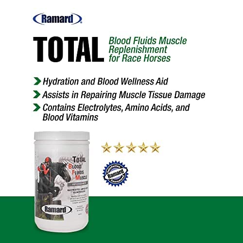 Ramard Total Prebiotic And Probiotic Equine Formula & Blood Fluids Muscle Replenishment For Race Horses — Advanced Digestive Health Supplement For Foals And Adult Horses — For High Performance #TOP6