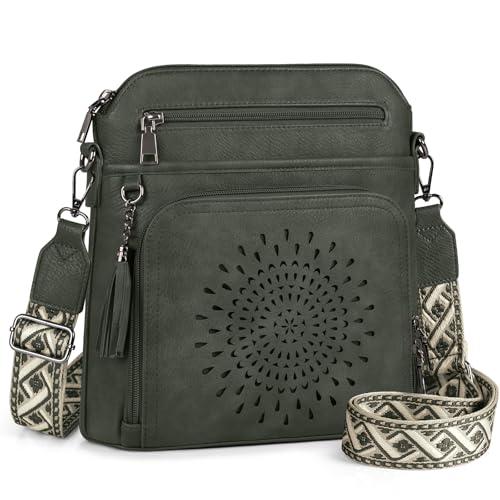 Sac à bandoulière en cuir pour femme RAINSMORE - Protégez vos affaires avec style