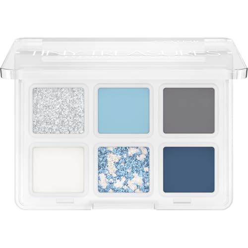 Catrice Tiny Treasures Eyeshadow Palette, Lidschatten, Nr. 040, Blau, 6 Blau-Töne, schimmernd,...