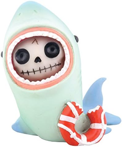SUMMIT COLLECTION Furrybones Sharkie Signature Skeleton in Shark Costume with a Chewed Lifesaver