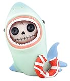 SUMMIT COLLECTION Furrybones Sharkie Signature Skeleton in Shark Costume with a Chewed Lifesaver