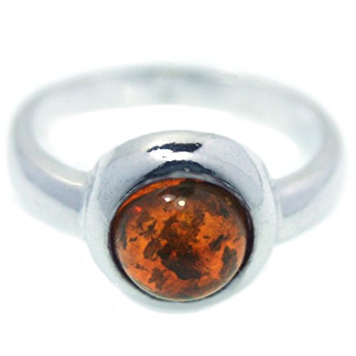 Bague ambre véritable d'exception en argent 925 de taille 54 - 3