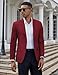 COOFANDY Mens Casual Blazer Slim Fit Suit Jacket Two Button Lightweight Sport Coat Christmas Party Blazer Jacket Wine Red
