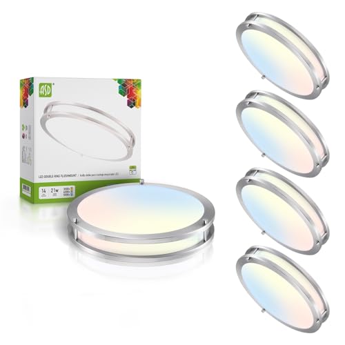 ASD LED 14" Round Flush Mount Lighting, Close to Ceiling